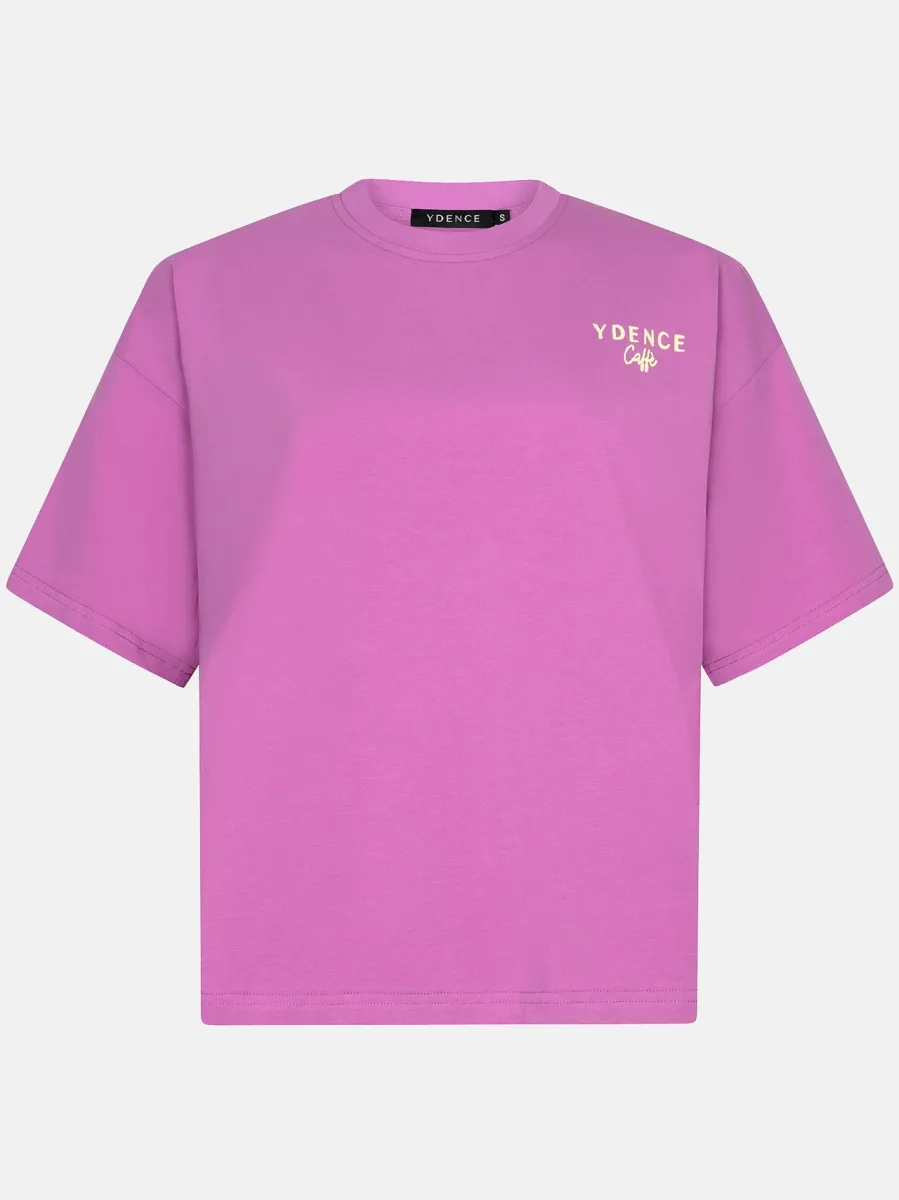 T-shirt Ydence cafe Pink Purple T-shirt Ydence cafe Pink Purple