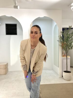 ROLLED ¾ SLEEVE BLAZER CR