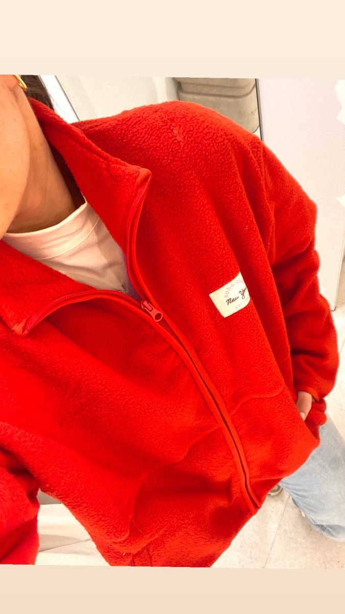 SOHO CLUB TEDDY VEST RED ONE SIZE