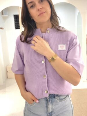 SOHO KNIT BUTTON TOP LILA S TOT L