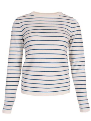 STRIPE FINE KNIT WH