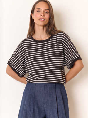 Zeva Knit Stripe Marron