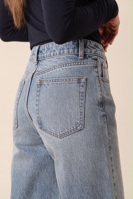 Dora Wide Denim Blue Ciel Dora Wide Denim Blue Ciel