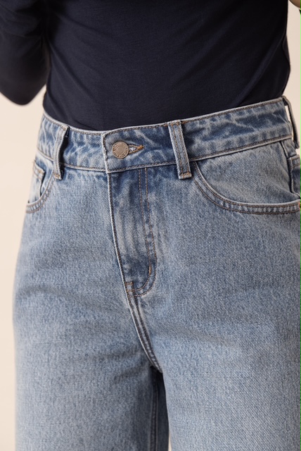 Dora Wide Denim Blue Ciel Dora Wide Denim Blue Ciel