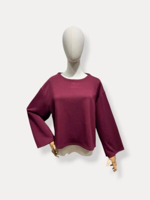 Nelle Wide Sleeve Bordeaux