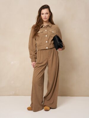 Pant Josy - Pleated Corduroy Taupe
