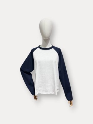 Sweatshirt Double Color Grey - Marine