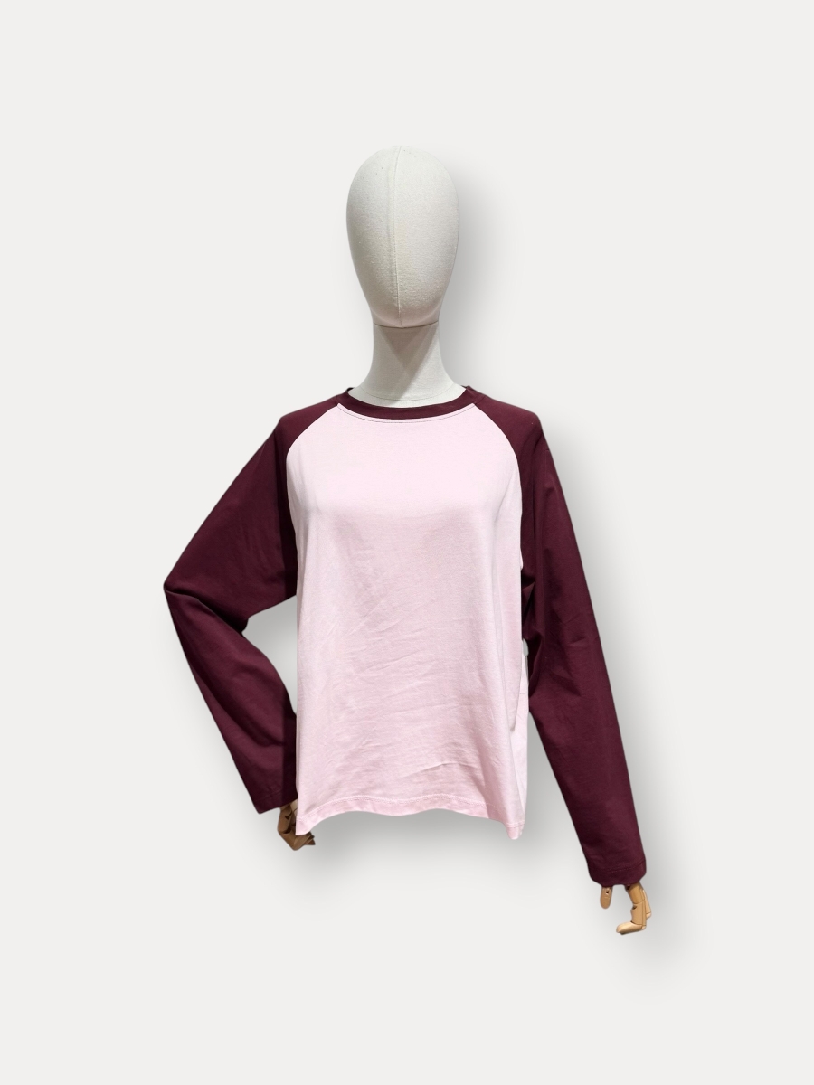 Sweatshirt Double Color Rose Bordeaux