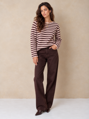 Home Billie Knit Stripe Bordeaux