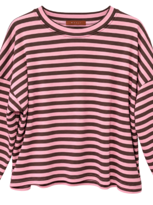 Home Moon Stripe Sweater Choco/Rose