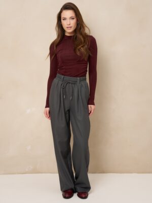 Home Pant Kela - Pleated Tailored Anthracite