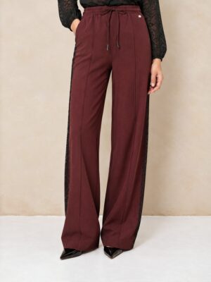 Home Pant Koya - Lace Tape Burgundy